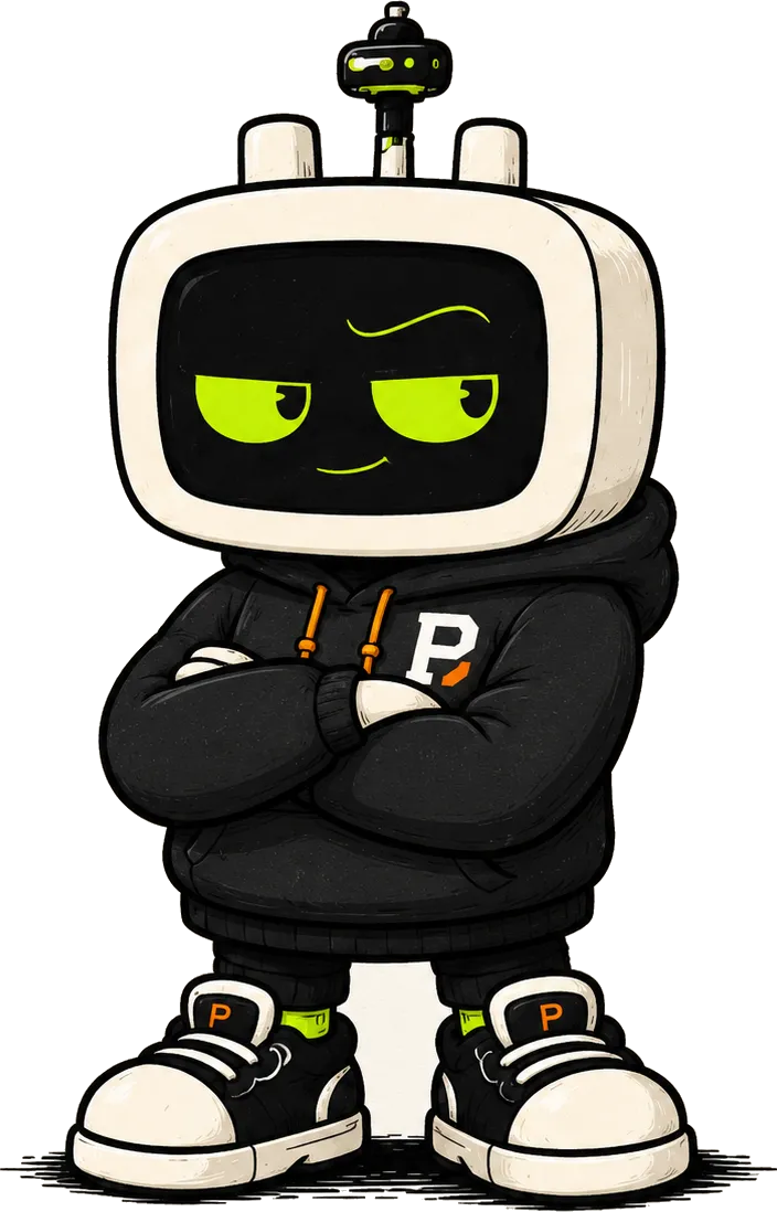P-01 with arms crossed, unconvinced.
